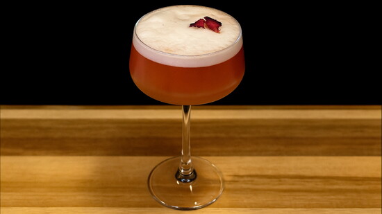 Christa Thomas' Virginia Cocktail Games winning cocktail, Cardinal Rose. Photo Credit: Ed Portillo