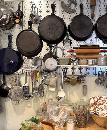 Vintage kitchen utensils in Jimmy Proffit’s kitchen
