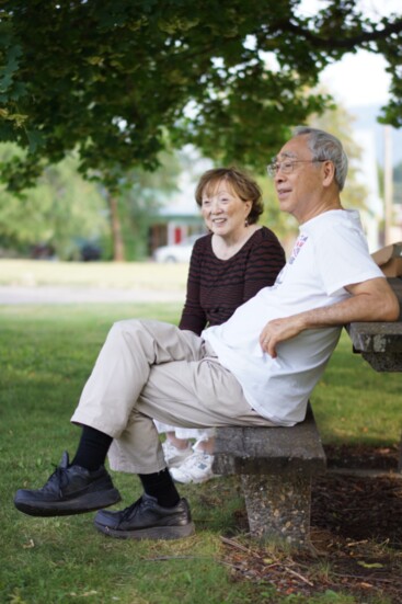 Sam & Dee relaxing in the park