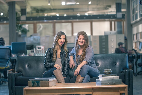 Caitlin Agnew and Lana Thomas in Belltown during their staycation.