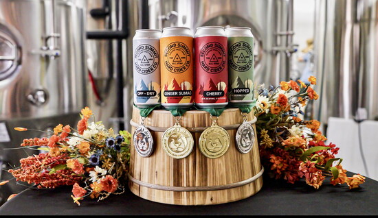 Cider cans with awards