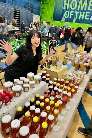 Locally sourced honey from bees raised by Honey Lake Bee Company.