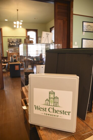 The West Chester Bicentennial Time Capsule awaits its contents at the West Chester History Center.