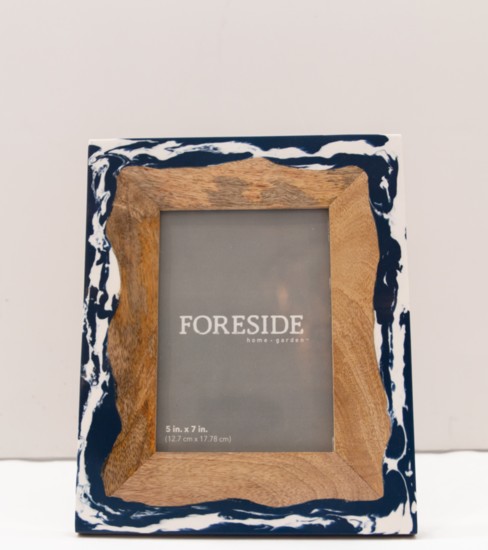 Foreside marbled photo frame, $28, Haven Grey