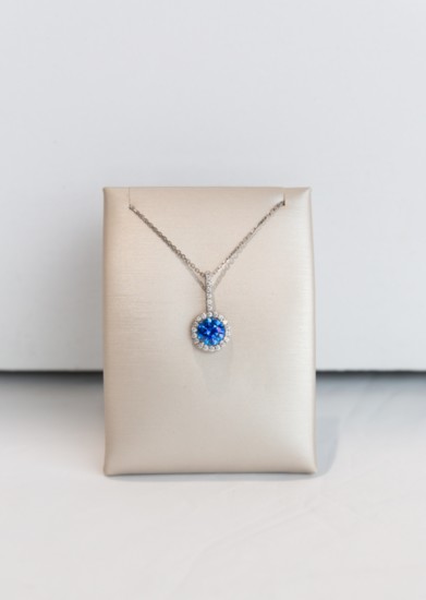 Sapphire and diamond necklace, from $699, Dale Robertson Jewelry