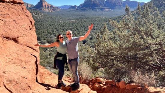 Hiking in Sedona, AZ - one of the couple's FAVORITE places!!