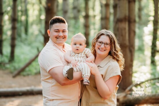  Son Landon, his wife Michallia, and their son Theodore. 