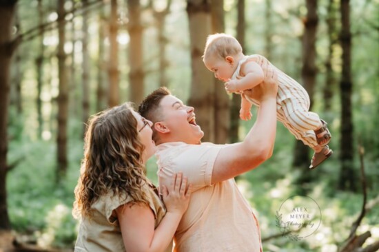 Son Landon, his wife Michallia, and their son Theodore. 