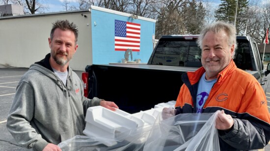 Locals dropping off styrofoam.