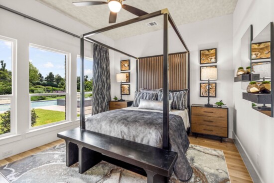 A beautiful bedroom with plenty of natural light.