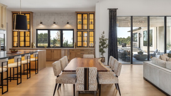 A warm and inviting kitchen and dining area with space for plenty of family and friends.