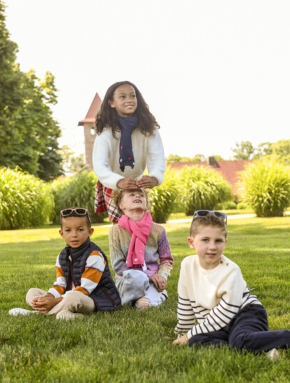 Lyra McHugh, Melanie Gibson, Wyatt Fredericks and Maxwell Walker Diaz in outfits from Lemon Llama