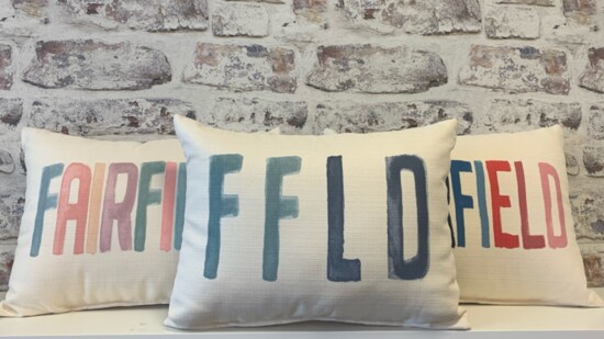  Change of season means change of wardrobe AND pillows! Show your Fairfield love with these fab pillows at Ciao Bella, shopciaobella.com, $42 each