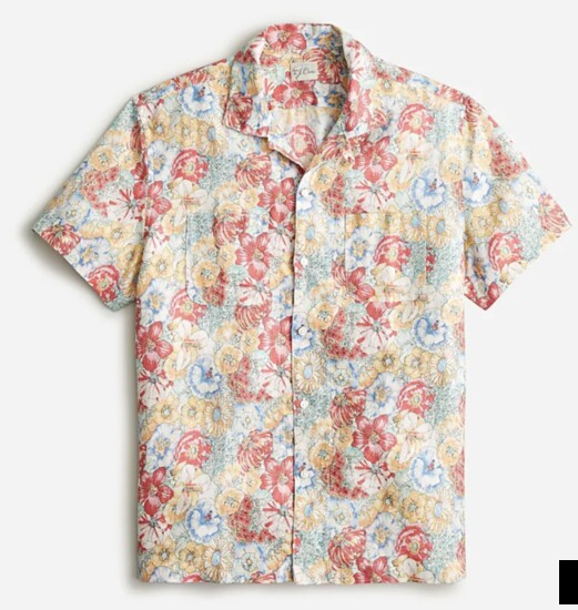 Short-Sleeve Linen Camp-Collar Shirt - Jcrew.com
