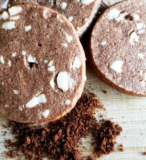 Mocha White Chocolate Shortbread