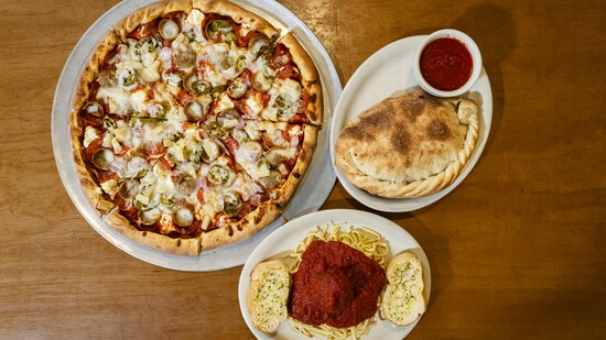 More than just pizza! Enjoy specialty pies, signature Carolis, spaghetti with homemade noodles and garlic toast, and so much more.