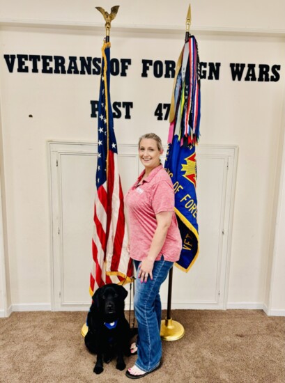 Commander Phillips with Beignet at Conroe VFW 4709