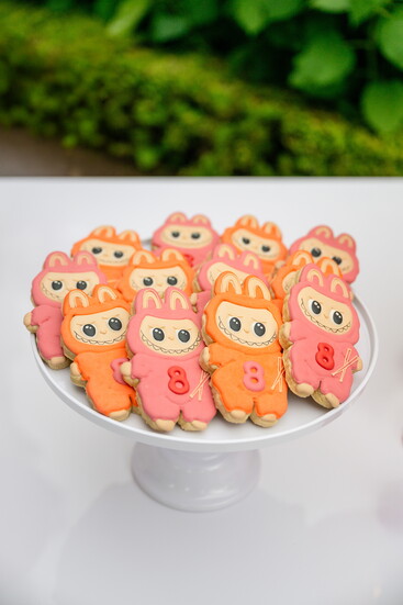 Custom Labubu cookies by Emily Tashjian of Crumble Catering Co.