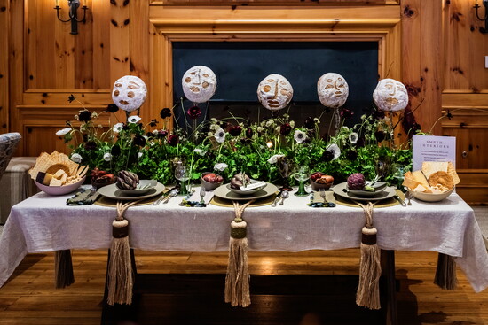 Table design and homemade bread heads by Smith Interior Design