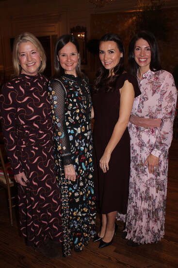 Event co-chairs Beeland Voellinger, Jordan Horstman and Graylynn Rodrigues are pictured far left, second from left, and far right. Guest speaker Kimberly  