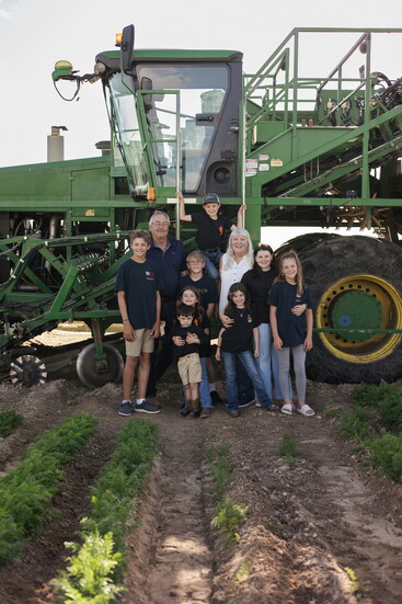 Paul & Pam with all the grandkids