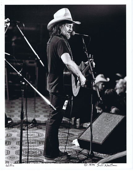 Willie Nelson performs at the Austin Opera House in 1978. Photo by Scott Newton and provided by Austin Museum of Pop Culture.