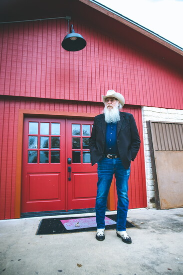Benson outside of his East Austin studio.