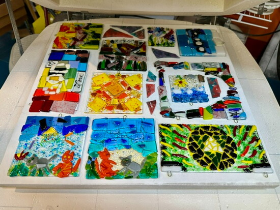 Glass art created at The Glass Palette. Photo courtesy of The Glass Palette. 