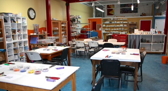 The studio at The Glass Palette. Photo courtesy of The Glass Palette.