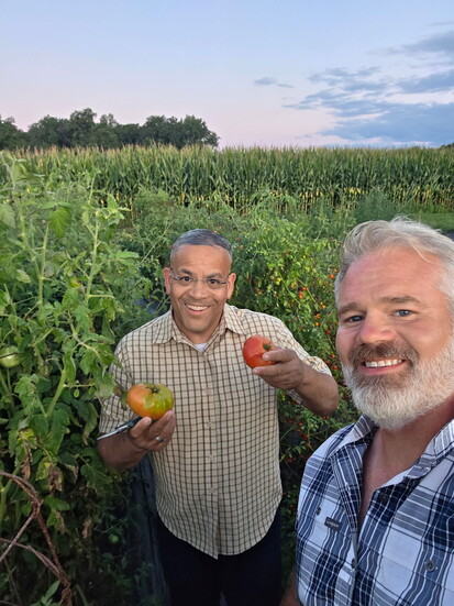 Rafael Sánchez (on left) and Travis Fuller (on right).