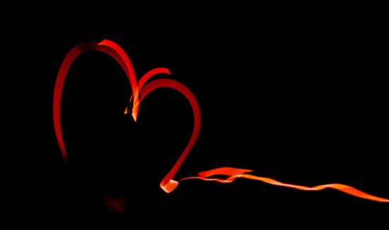 A vibrant light painting photograph by Kathy Craven