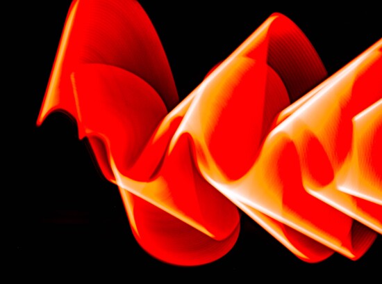 The lights create flowing shapes and colors in this photograph by Kathy Craven