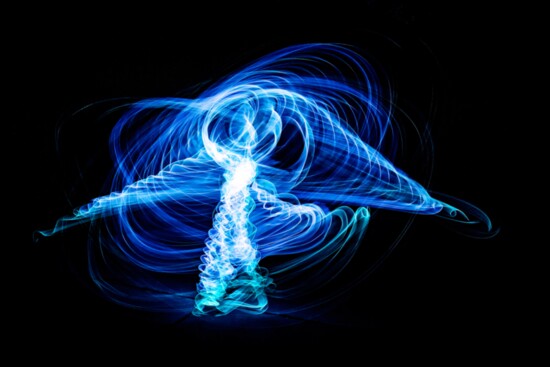 A light painting photograph by Robin Van Pelt 