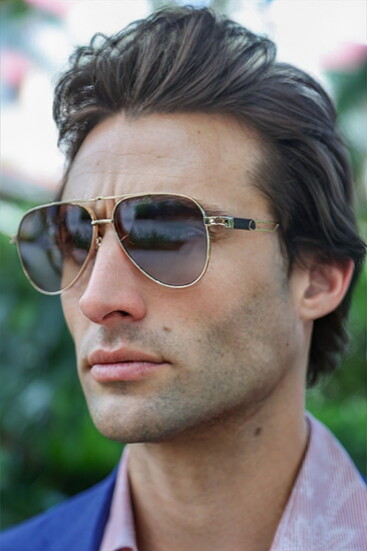 Model John Strand in Lorenzo Sunglasses by MauriGamba