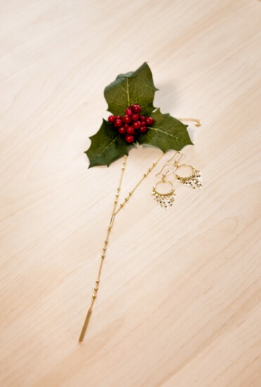 Gold-plated sterling silver lariat necklace