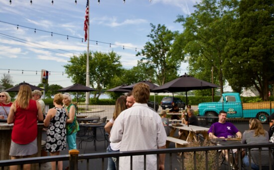 Side Lot's expansive patio offers ample space to drink and dine in the summer sun.