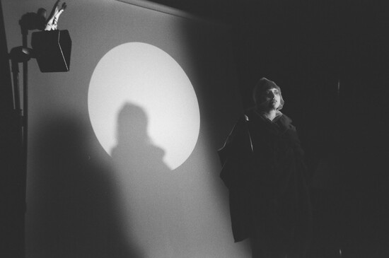 Emma Brego wearing a dress and bag by *A LITTLE HOUSE. Photo by Mazie Biswell for *A LITTLE HOUSE FW24.