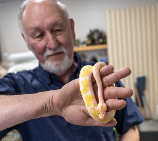 Rich and his slithery sidekick 