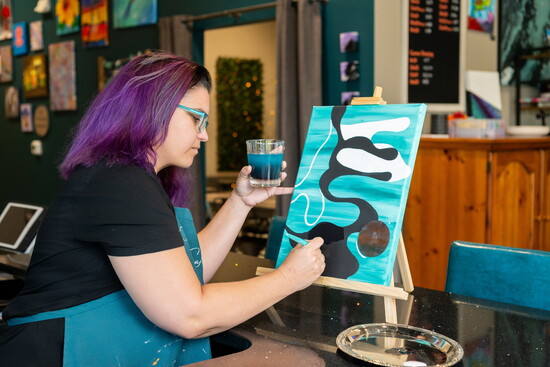 Canvases & Cocktails is one of the great ways to enjoy Indigo Cottage Crafts
