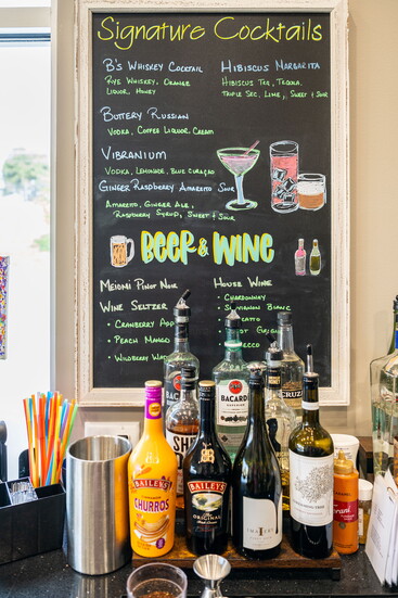 Even the menu is a work of art at Indigo Cottage Crafts!