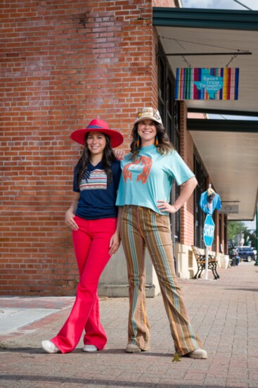 Mother-Daughter models Madi and Brittany Pratt modeling styles from Sweet Texas Treasures. 