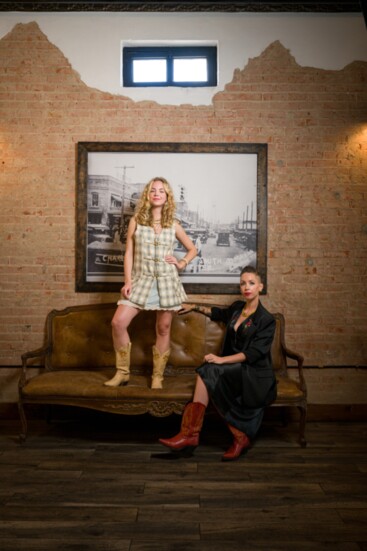 Stella Withrow and Brooke Ulmer modeling vintage collections from Small Town Famous. 