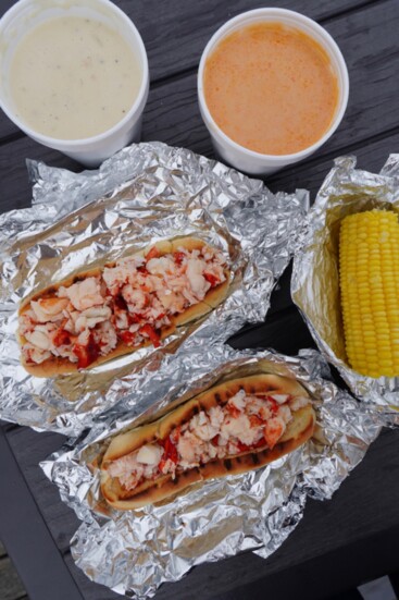 Lobster rolls the at Lobster Landing in Clinton. 