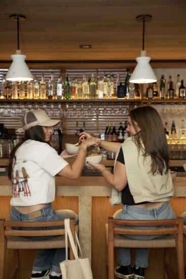 Carly Shapiro, left, with Sara Shapiro 