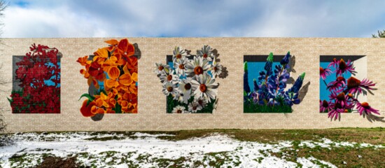 “Not Your Average Wallflowers” Mural by Murals & More LLC at Avondale Cottages, 310 Avondale Drive