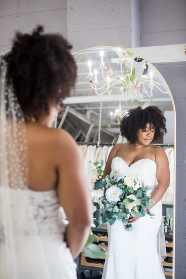 That moment when the perfect dress falls into place