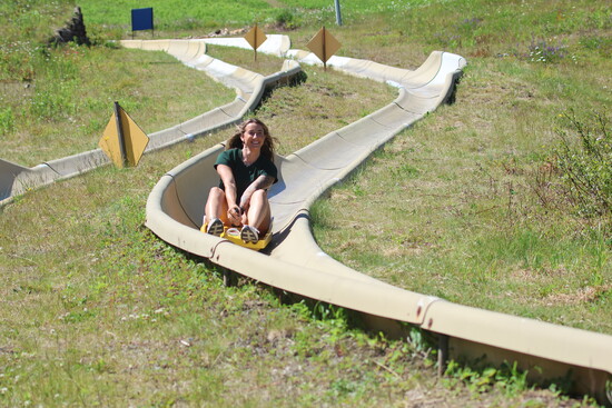 The alpine slide at Mt. Hood Adventure Park at Skibowl