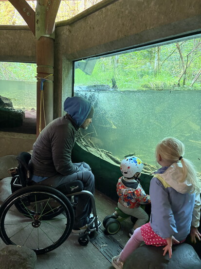 The underwater viewing area at Wildwood Recreation Site