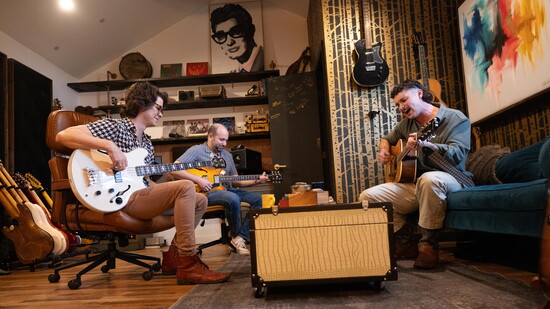 Greyson Turner jamming with Harrison and Ingber.