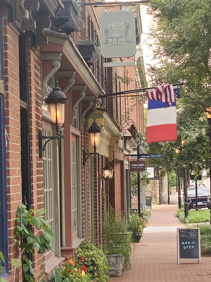 Outside of Près Des Prés on Main Street in Gordonsville. Photo Credit: Trevor Joppich